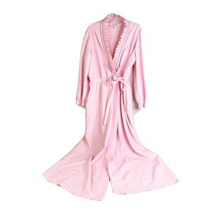 VTG Famous Bodies Med/Large 100% Poly Belted Housecoat Pink GUC